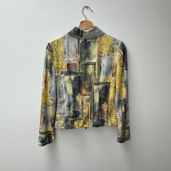 Joseph Ribkoff Multicolor Patchwork Jean Jacket - Picture 8 of 8
